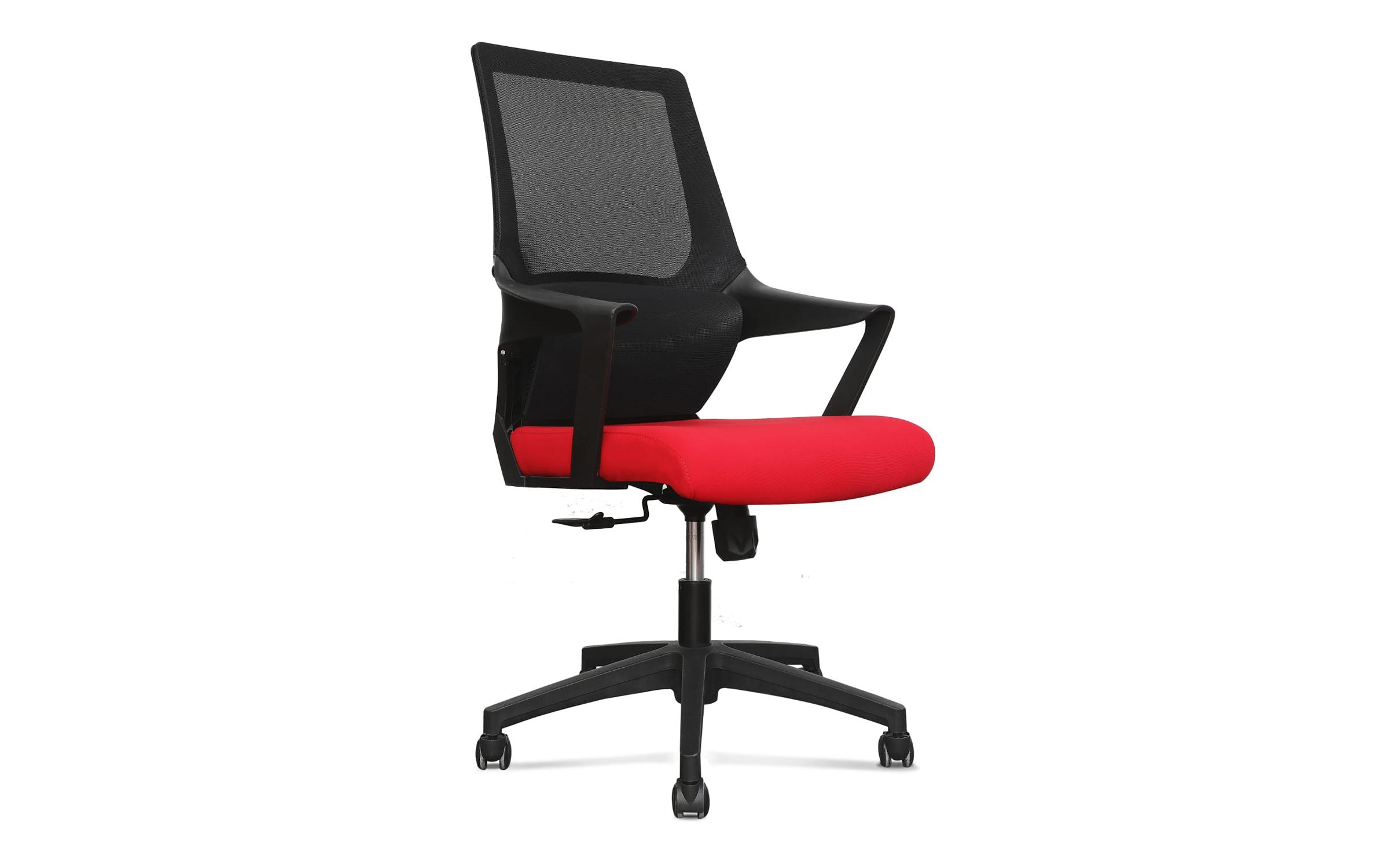 Канцелариски стол Кинди, црна + црвена  1